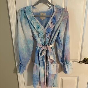 Simply Southern Pastel Ruffled Long Sleeve Dress